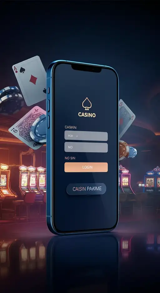 Interface de connexion sécurisée Spinfin Casino avec les champs d'identification
